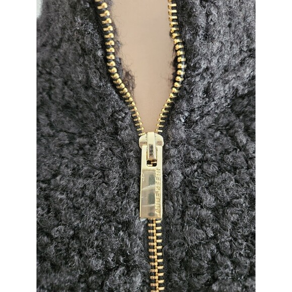 Anne Klein Black Fuzzy Zippered Sweater Jacket Sz S NWT cottage classic - Picture 4 of 11